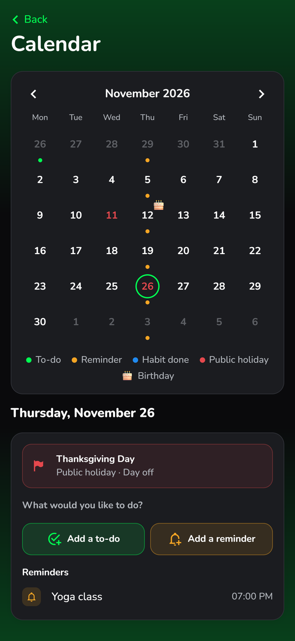 Calendar