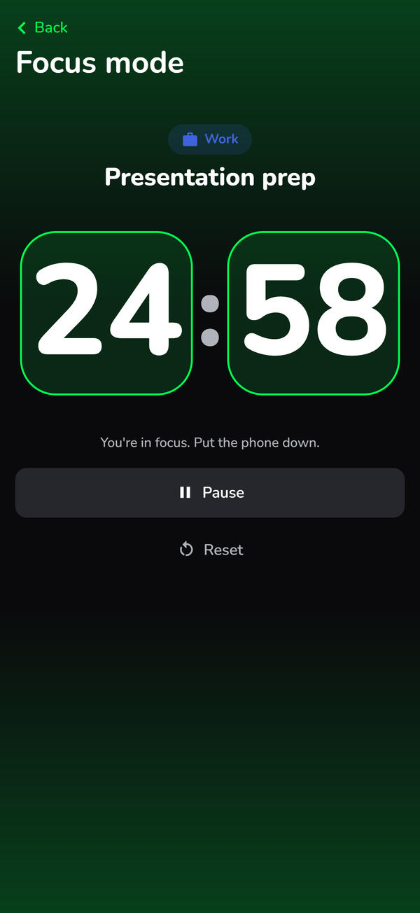 Focus mode